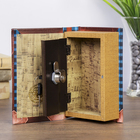 Шкатулка книга - сейф «Денег много не бывает», дерево и искусственная кожа, с замком, 17×11×5 см - Фото 3