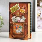 Шкатулка книга-сейф «Денег много не бывает», дерево и искусственная кожа, с замком, 21×13×5 см - Фото 2