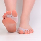Корректоры - разделители для пальцев ног, с накладкой на косточку, силиконовые, 7.5×6 см, пара, белые - Фото 5