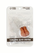 Корректоры - разделители для пальцев ног, 4 разделителя, силиконовые, 10×4 см, пара, белые - Фото 6