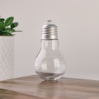 Бутылочка для хранения «Лампочка», 80 мл, цвет серебряный/прозрачный - фото 8353895