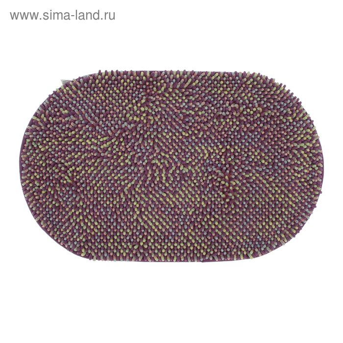 Коврик овальный «Букли многоцветы», 50×80 см, цвет фиоелтовый - Фото 1