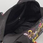 Сумка спортивная на молнии, 1 отдел, наружный карман, ремень, цвет чёрный/разноцветный - Фото 5
