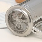 Кружка - сито для просеивания муки Доляна, 2 уровня, нержавеющая сталь, серебристая - Фото 4