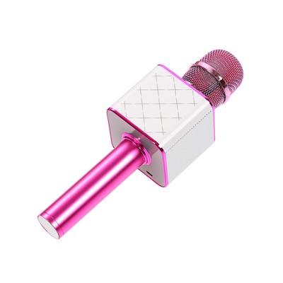 Микрофон для караоке LuazON LZZ-59, 3 Вт, 2600 мАч, розовый