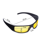 Очки солнцезащитные водительские, линза желтая, дужки черные 14х4х4 см - Фото 2