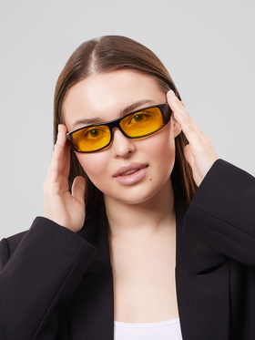 Очки для водителя «Мастер К. Прямоугольные», линза 14×4 см, чёрные 2638682