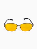 Очки для водителя, жёлтая линза, чёрный - Фото 4