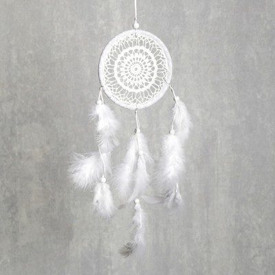 Ловец снов амулет «Белоснежное кружево», 30×11 см