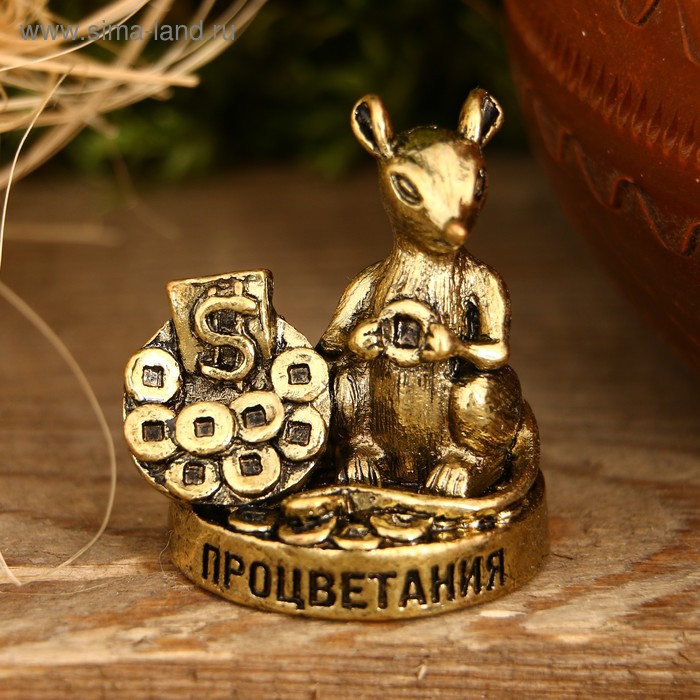 Фигурка мышка "Процветания", 3,5 х 3,2 см - Фото 1