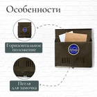 Ящик почтовый без замка (с петлёй), горизонтальный «Мини», бронзовый - Фото 2