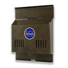 Ящик почтовый без замка (с петлёй), горизонтальный «Мини», бронзовый - фото 9804212