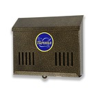 Ящик почтовый без замка (с петлёй), горизонтальный «Мини», бронзовый - фото 9804213