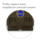 Ящик почтовый без замка (с петлёй), горизонтальный «Мини», бронзовый - Фото 4