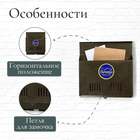 Ящик почтовый без замка (с петлёй), горизонтальный «Широкий», бронзовый - Фото 2