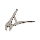 Зажим ручной ТУНДРА, полукруглый захват, с фиксатором, 125 мм - Фото 1