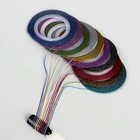 Ленты клеевые для декора «Блёстки», 10 шт, 1 мм, 10 м, цвет МИКС - Фото 2