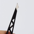 Пинцет «Геометрия», скошенный, заострённый, 9.5 см, чёрный - Фото 5