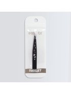 Пинцет «Геометрия», скошенный, заострённый, 9.5 см, чёрный - Фото 7