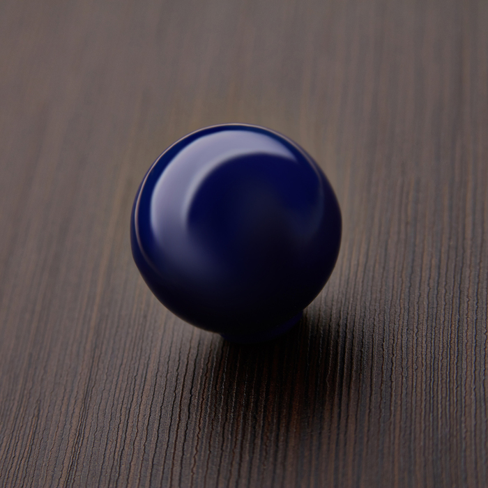 Ручка кнопка PLASTIC 008, пластиковая, синяя - фото 1908343757