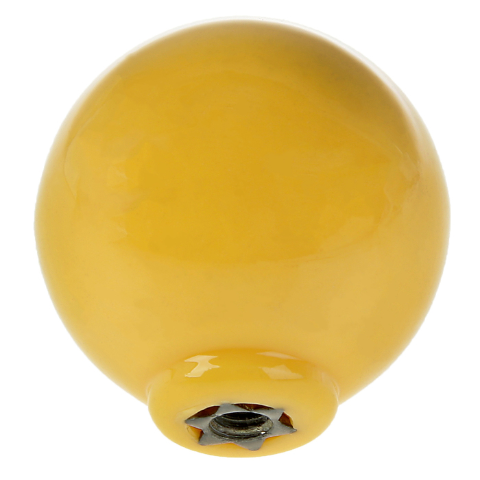 Ручка кнопка PLASTIC 008, пластиковая, желтая - фото 1890713921