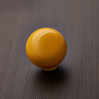 Ручка кнопка PLASTIC 008, пластиковая, желтая - Фото 3
