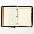 Органайзер на кольцах А5, 96 листов в линейку, на молнии с 3-х сторон, кожзам с калькулятором, чёрный - Фото 8