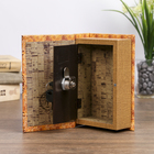 Сейф дерево книга кожа "Несметные сокровища" 17х11х5 см - Фото 3