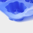 Форма для выпечки Доляна «Немецкий кекс. Цветы», силикон, 29×17,5 см, 6 ячеек, цвет МИКС - Фото 5