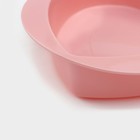 Форма для выпечки Доляна «Сердце. Круг», силикон, 22×20 см, внутренний размер 17×19.5×5 см, розовая - Фото 3