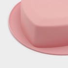 Форма для выпечки Доляна «Сердце. Круг», силикон, 22×20 см, внутренний размер 17×19,5×5 см, цвет МИКС - фото 4581725