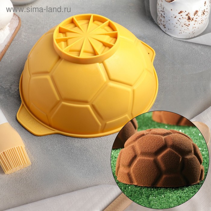 Форма силиконовая для выпечки Доляна «Футбольный мяч», 22,5×19 см, цвет МИКС - Фото 1