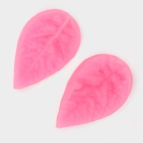 Молд кондитерский «Лист гортензии», силикон, 2 предмета, 4?2.5 см, МИКС (комплект 3 шт)