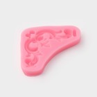 Молд для заливки Доляна «Лепнина», силикон, 10.5×6×1 см, розовый - Фото 3