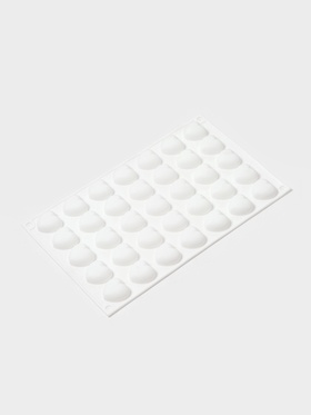 Форма для муссовых десертов и шоколада KONFINETTA «Сердца», силикон, 29.7×17.3×1.5 см, 35 ячеек (2.7×2.5 см), белая