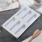 Форма для муссовых десертов и выпечки Доляна «Качели», 30×17,5×2,8 см, 6 ячеек (12×3 см), цвет белый - Фото 3