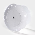 Этажерка для фруктов и десертов «Вивьен», 2 ярусная, пластик, круглая, d=22 см, d=26 см, белая - Фото 4