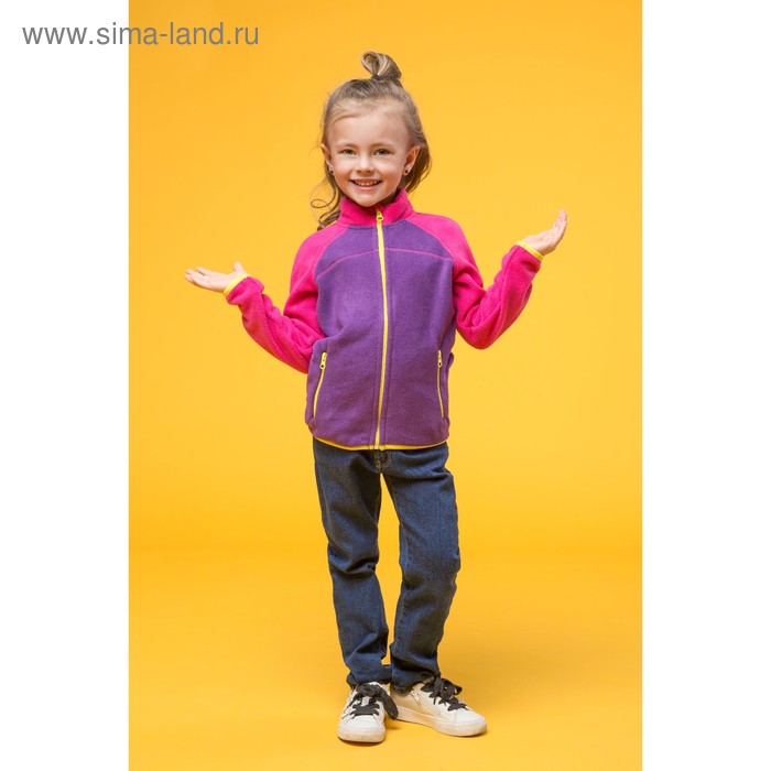 Джемпер флисовый для девочки, рост 116 см, цвет фиолетовый - Фото 1