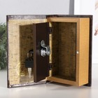 Сейф дерево книга кожа "Секреты накопления и приумножения" 17х11х5 см - Фото 4