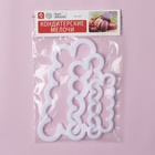 Выемки кондитерские для теста Доляна «Бутон», набор 3 шт., 16.5×7 см, 13×5 см, 10×4 см, пластик, белые - Фото 4