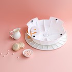 Подставка для торта вращающаяся, d=30.5 см, с рычагом-блокиратором вращения, с разлиновкой - Фото 3