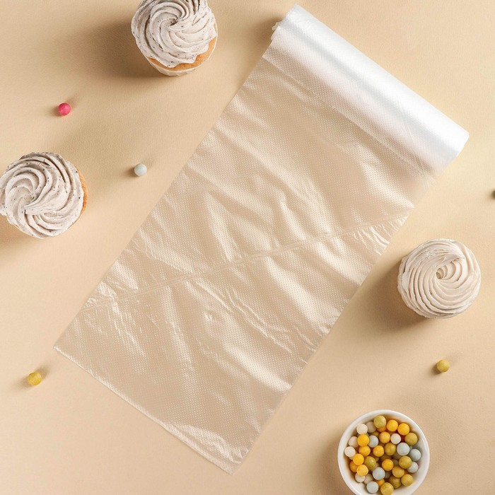 Кондитерские мешки в рулоне одноразовые, 32×24.5 см (размер М), 50 шт. - Фото 1