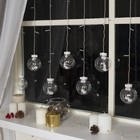 УЦЕНКА Гирлянда «Бахрома», 2.4×0.7 м, с насадками «Шарики», IP20, 108 LED, 220 В, 8 режимов, прозрачная нить, свечение синее - Фото 2