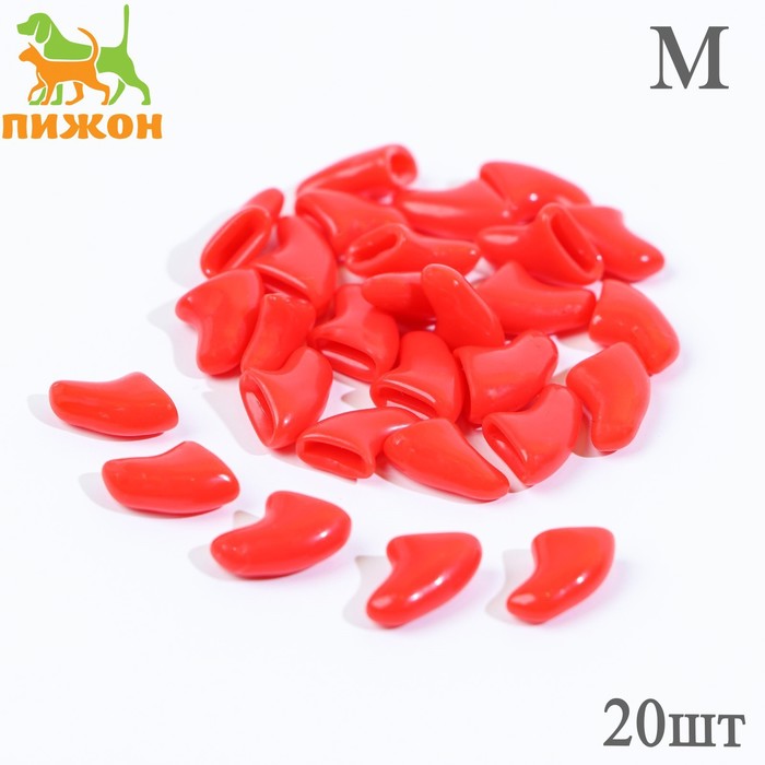 Когти накладные "Антицарапки", размер М, красные - Фото 1