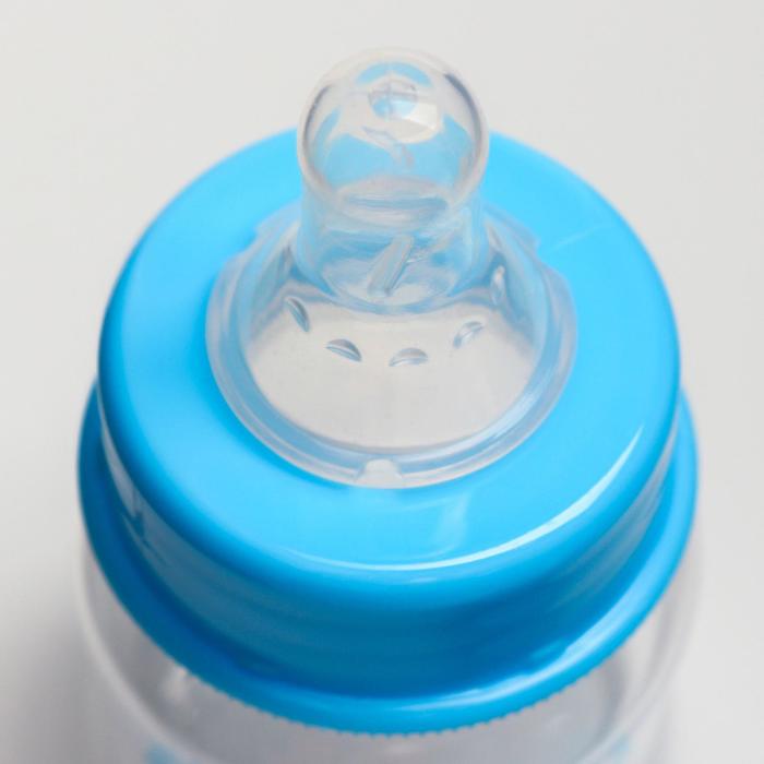 Бутылочка для кормления «Джентльмен», классическое горло, с погремушкой, 60 мл., от 0 мес., цвет голубой - фото 1905437057