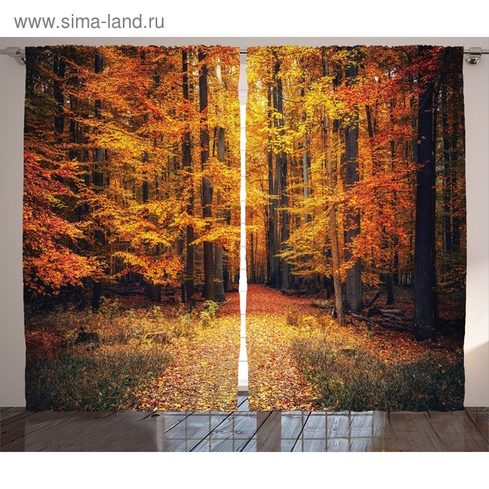 Комплект фотоштор JoyArty «Осень в парке», размер 145 х 265 см - 2 шт - Фото 1