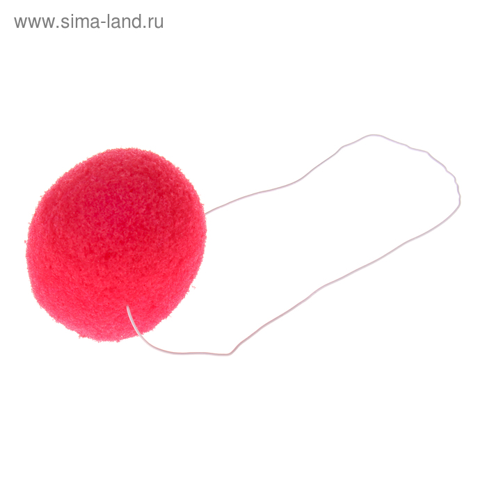 Карнавальный нос клоуна 4 см, цвет красный  1501-0995 - Фото 1