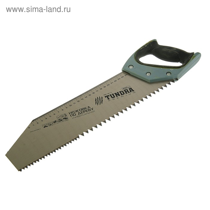 УЦЕНКА Ножовка по дереву ТУНДРА, 400 мм, 2D заточка, комбинированное TPI 3-5 - Фото 1