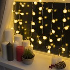 УЦЕНКА Гирлянда «Занавес», 2×1.5 м, с насадками «Ёжики», IP20, 360 LED, 220 В, 8 режимов, прозрачная нить, свечение тёплое белое - Фото 7