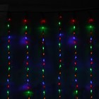 УЦЕНКА Гирлянда «Водопад» 2×1.5 м, IP20, прозрачная нить, 400 LED, свечение мульти, 8 режимов, 220 В - Фото 7